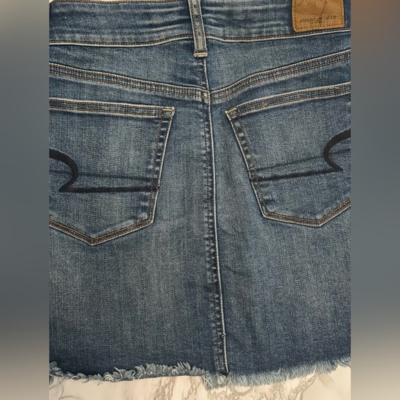 American Eagle Outfitters Denim Skirt with Distress - Picture 2 of 2